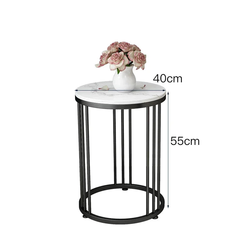 Nordic Marble Side Table Minimalist Design with Durable Stone Top and Sleek Frame for Modern Living