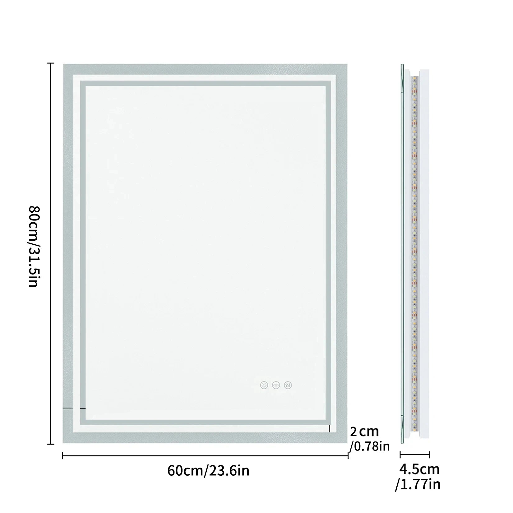 Anti-Fog Backlit Bathroom Mirror with LED Lighting and Clear Reflection for Modern Bathrooms