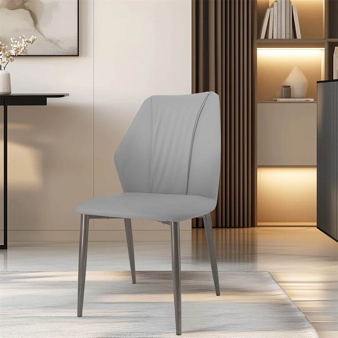 Elegant Dining Microfiber Chairs Soft Upholstered Seating with Sturdy Frame for Luxurious Comfort