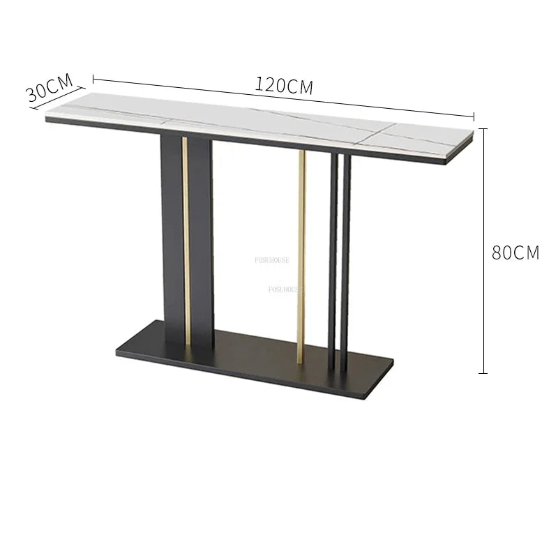 Luxury Slate Console Table Elegant Stone Surface with Sturdy Frame for Sophisticated Interiors