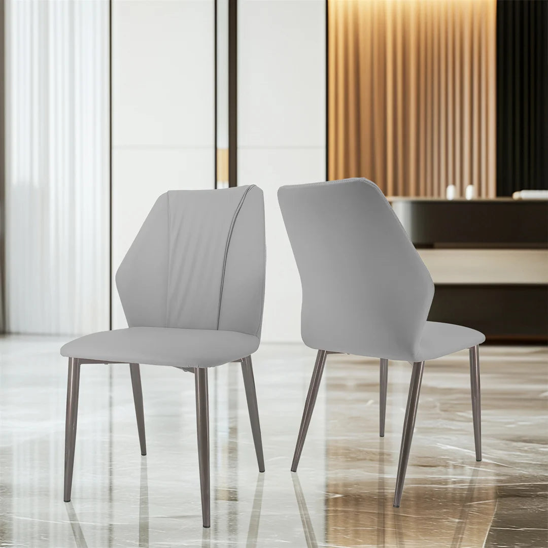 Elegant Dining Microfiber Chairs Soft Upholstered Seating with Sturdy Frame for Luxurious Comfort