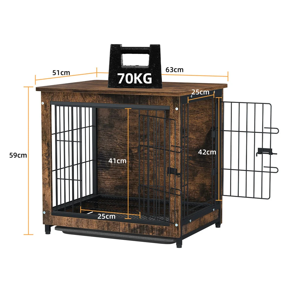 Rustic Wooden Dog Crate