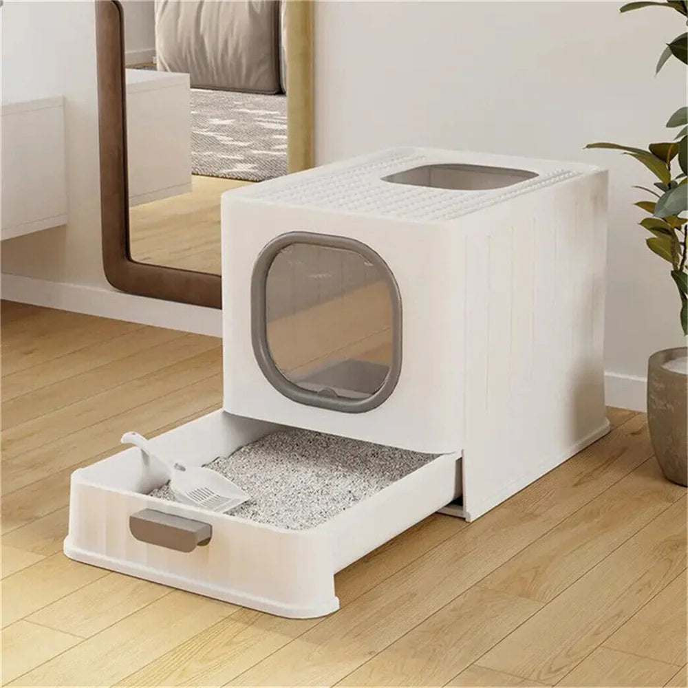 Hooded Cat Litter Box Private and Odor-Controlled Solution for Your Cat