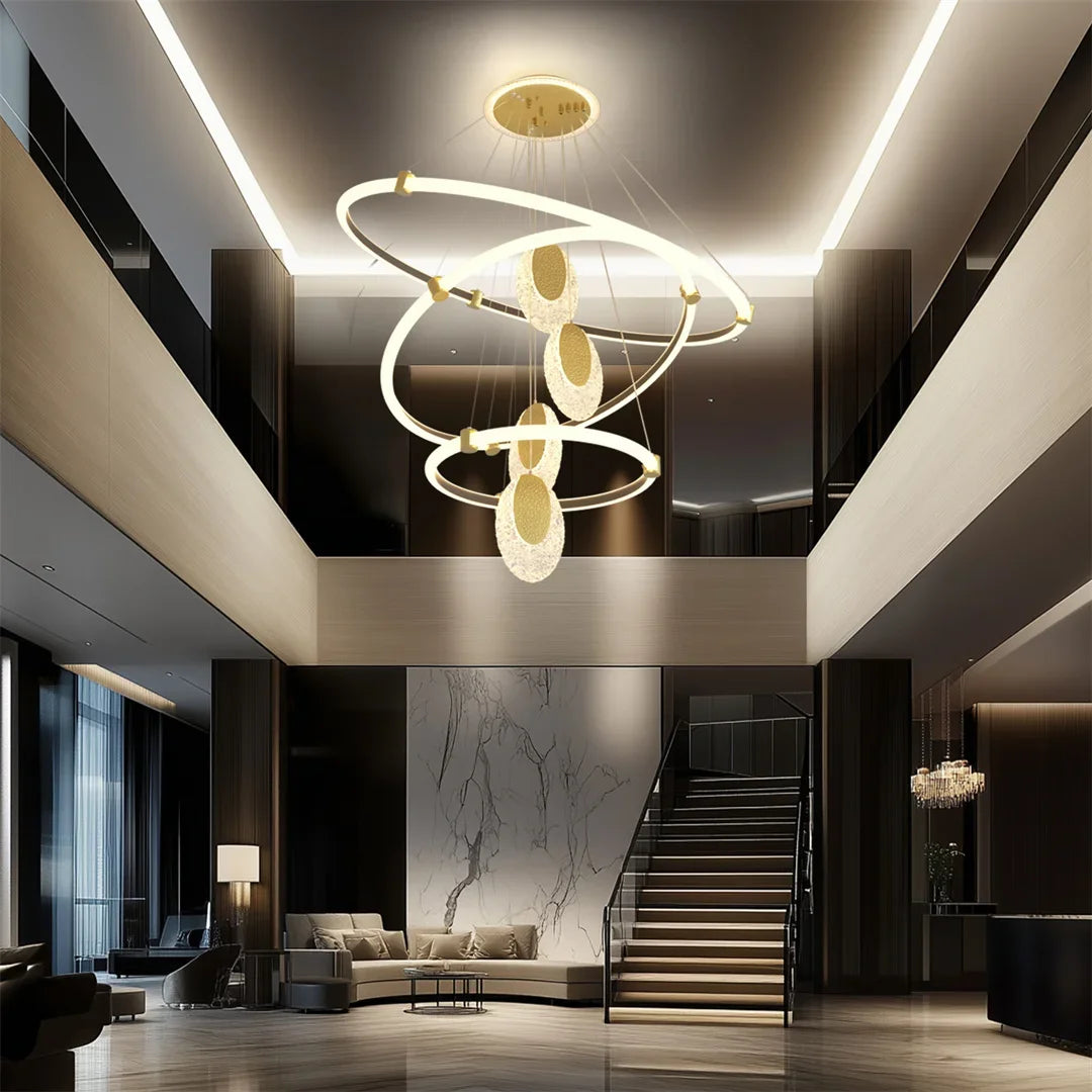 Nordic Crystal Pendant Light Elegant Modern Chandelier with Sparkling Crystals and Minimalist Design