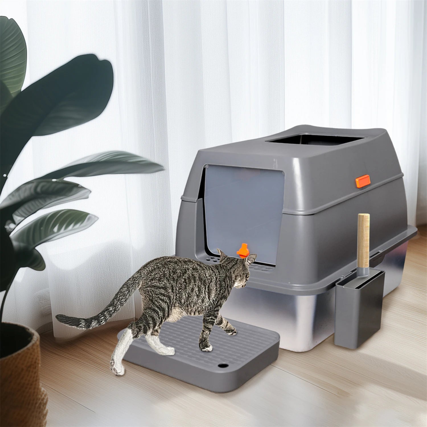 Stainless Steel Cat Litter Box Durable Hygienic and Rust-Resistant Design