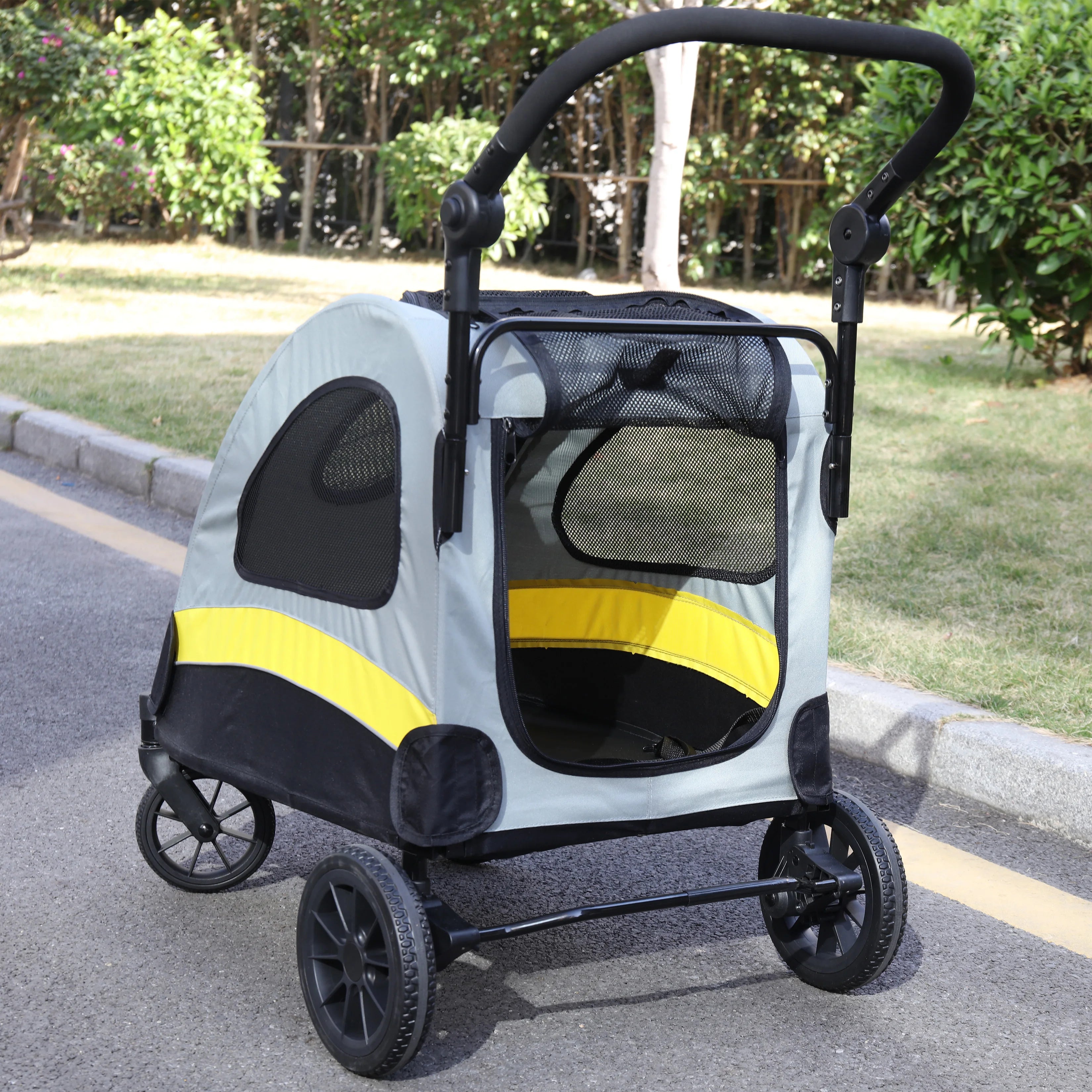 Pet Portable Jogger Lightweight Foldable Running Stroller for Small to Medium Dogs