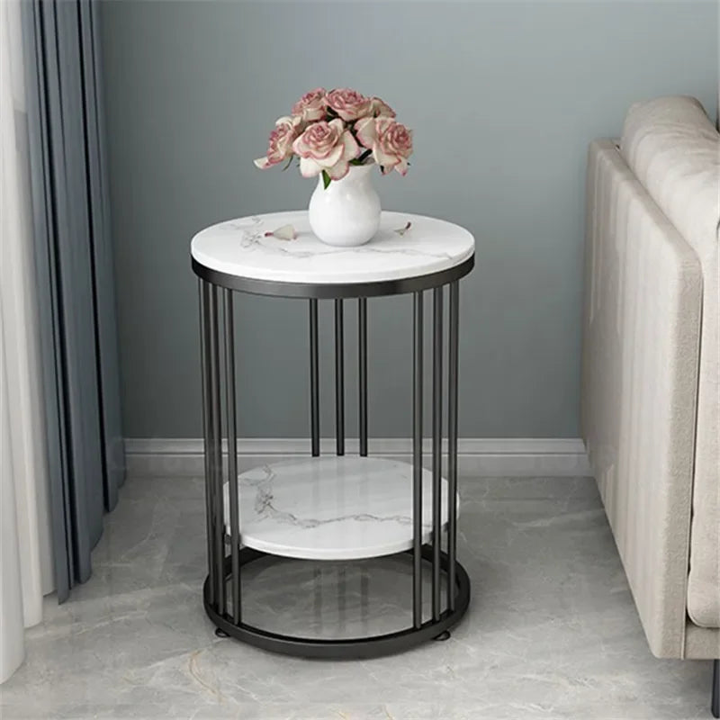 Nordic Marble Side Table Minimalist Design with Durable Stone Top and Sleek Frame for Modern Living