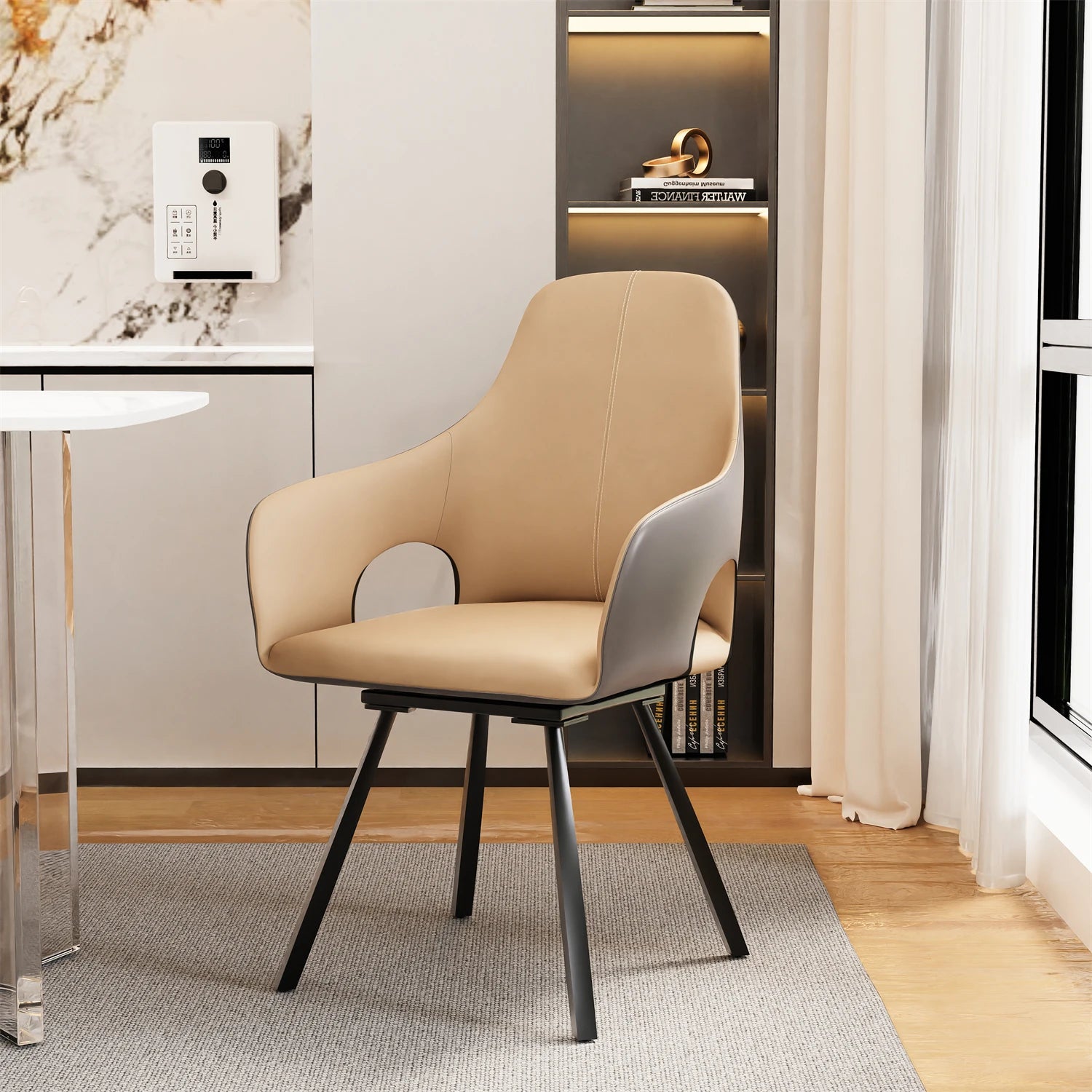 Swivel-Style Dining Chairs Set Modern Design with Comfortable Upholstery and Sleek Base