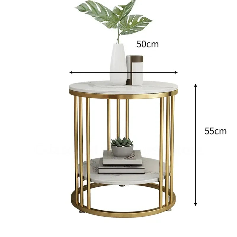 Nordic Marble Side Table Minimalist Design with Durable Stone Top and Sleek Frame for Modern Living