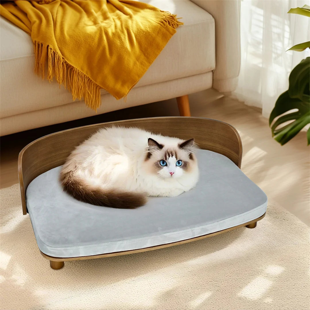 Wooden Elevated Pet Bed Sturdy Frame with Comfortable Raised Design for Indoor and Outdoor Use