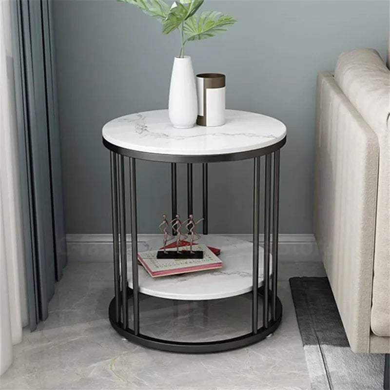 Nordic Marble Side Table Minimalist Design with Durable Stone Top and Sleek Frame for Modern Living
