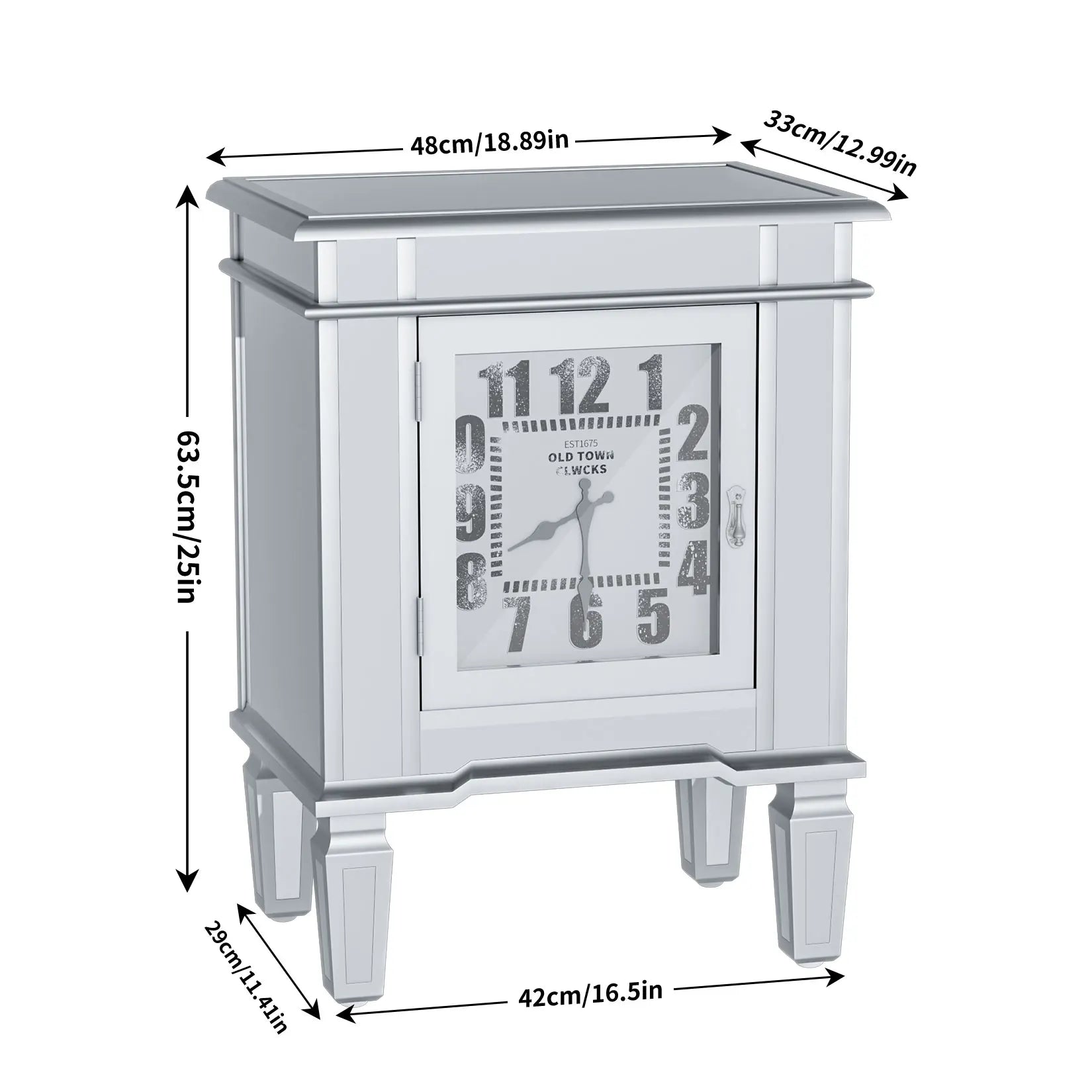 Modern Mirrored End Table