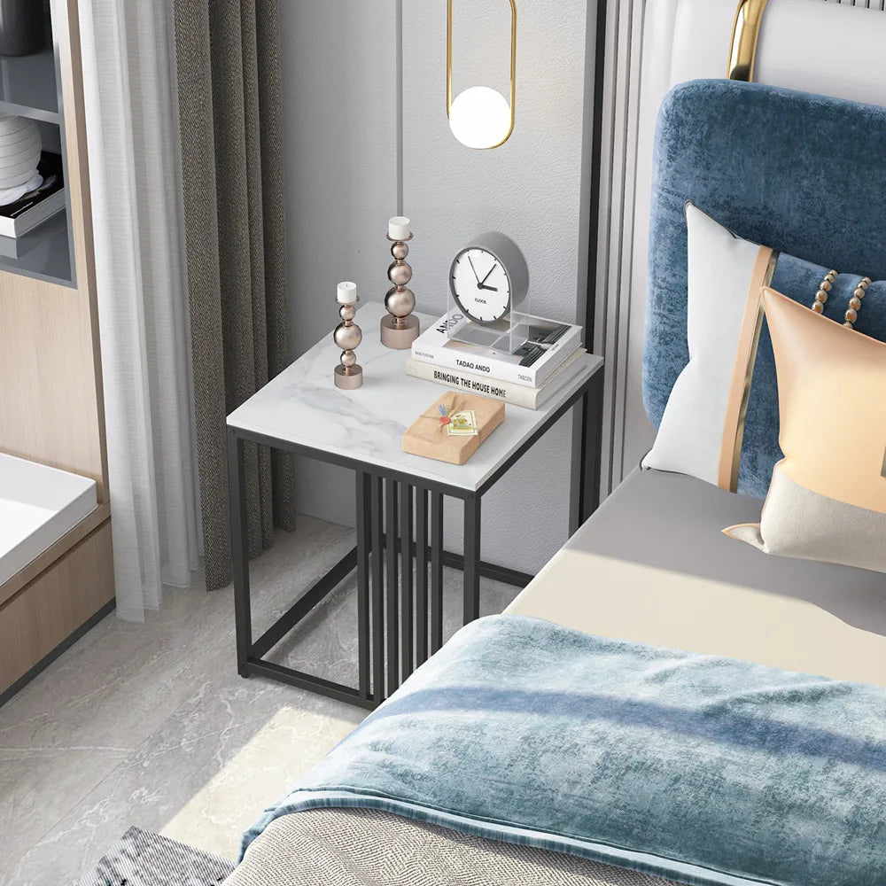Luxury Marble End Table Premium Stone Top with Stylish Base for Sophisticated Living Rooms