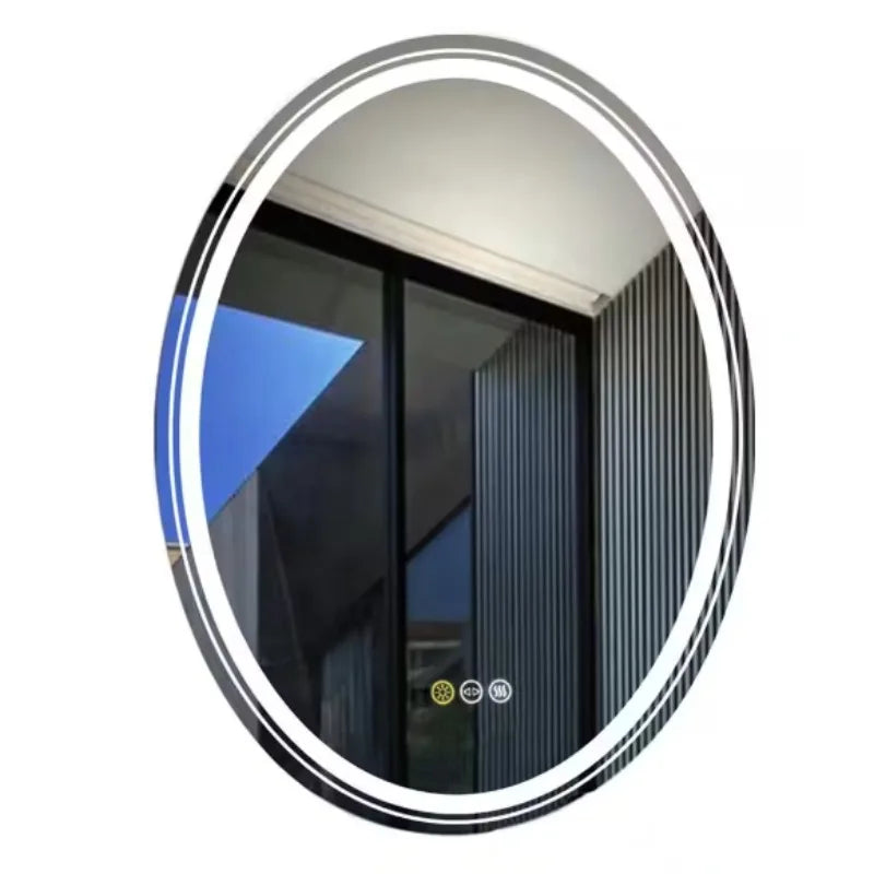 Oval LED Bathroom Mirror Modern Design with Energy-Efficient Lighting and Anti-Fog Feature