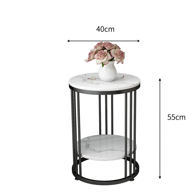 Nordic Marble Side Table Minimalist Design with Durable Stone Top and Sleek Frame for Modern Living