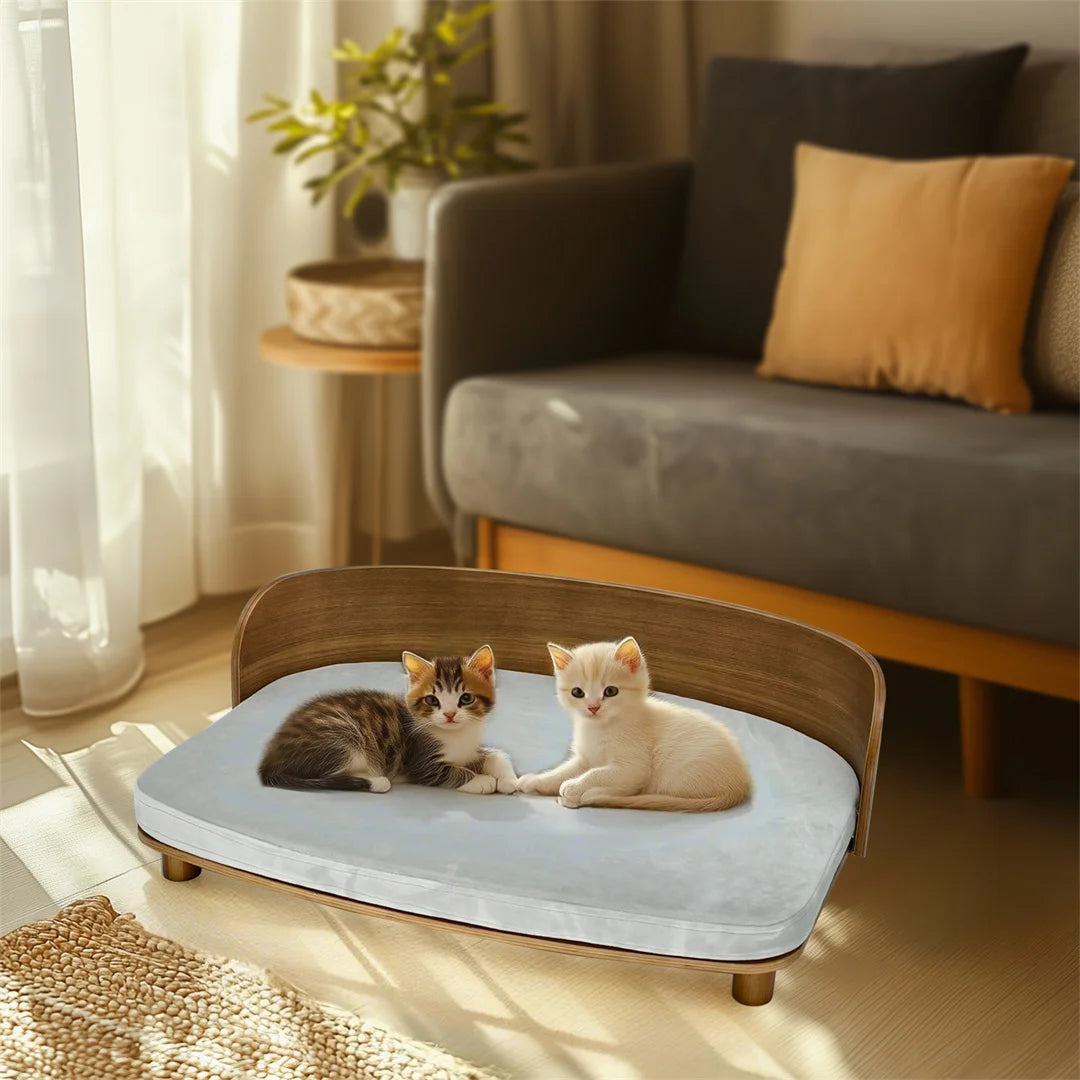Wooden Elevated Pet Bed Sturdy Frame with Comfortable Raised Design for Indoor and Outdoor Use