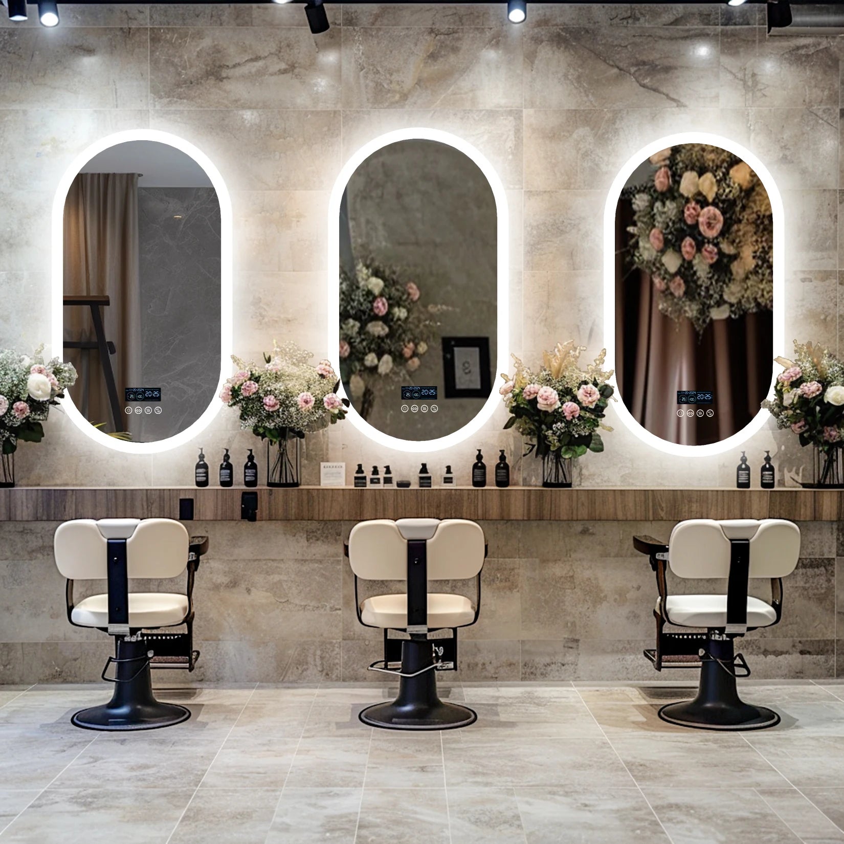 Bluetooth Vanity Mirror with Built-In Speakers, Touch Controls, and Adjustable LED Lighting