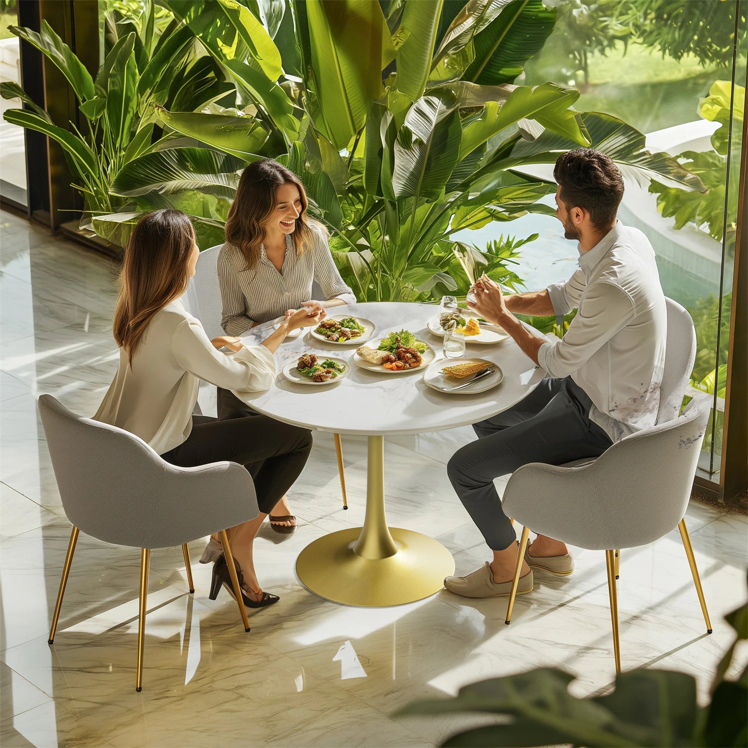 Modern Bar Height Dining Table
