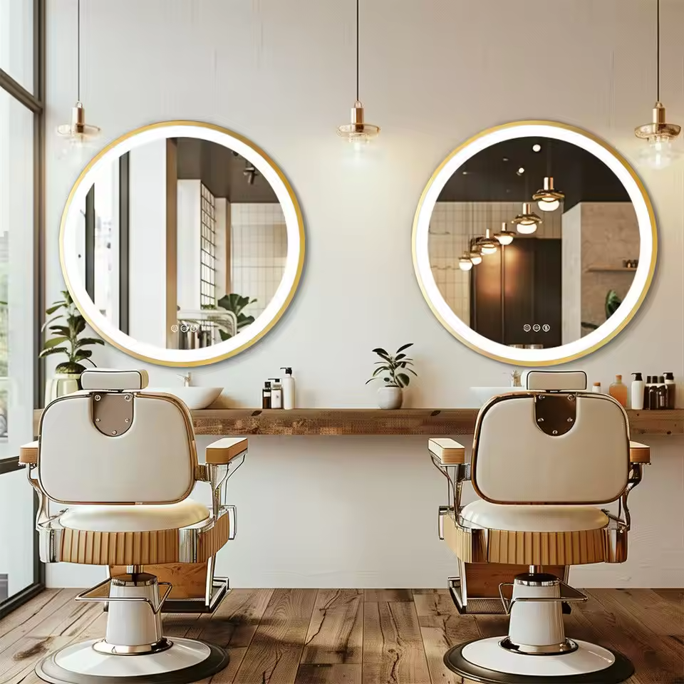 24" Round Frameless Bathroom Mirror – Classic Elegance & Durability