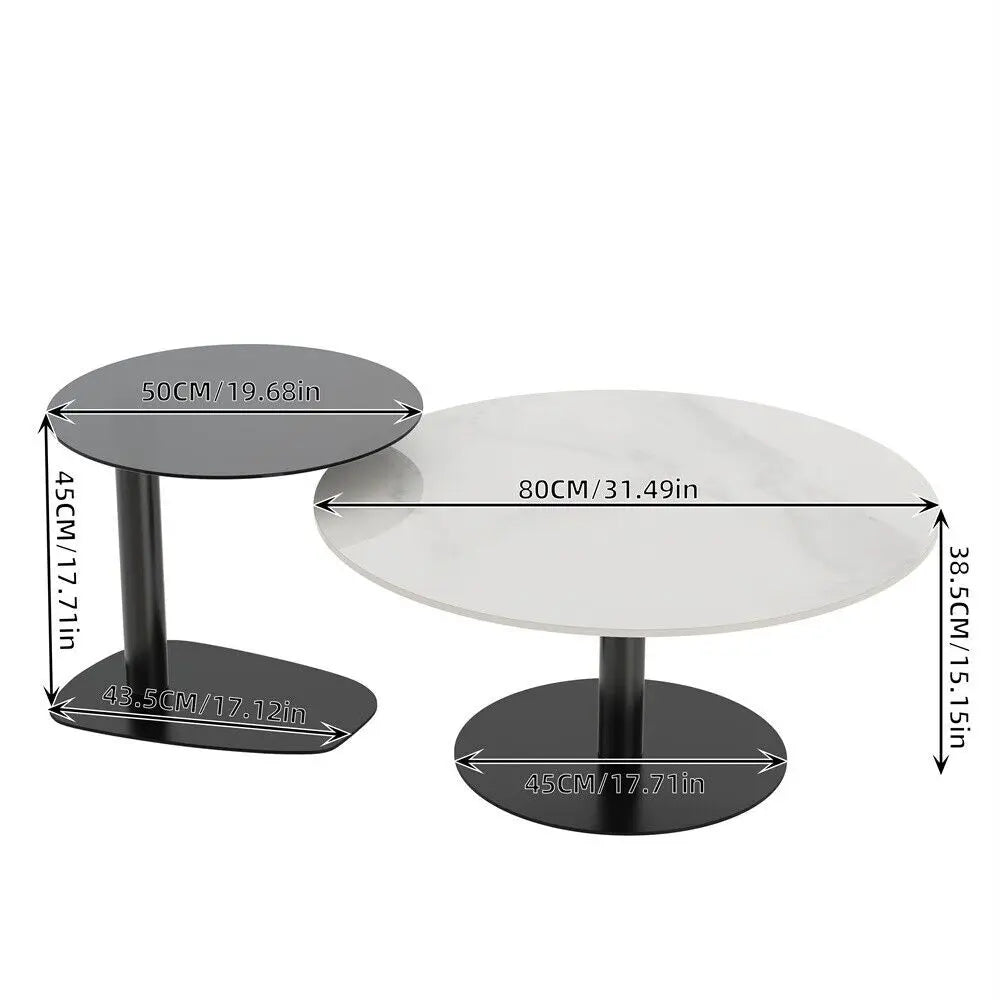 Modern Marble Coffee Table Set