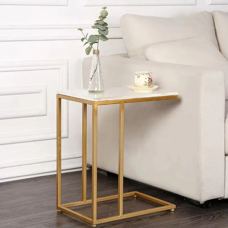 White Marble Coffee Table Modern Design with Durable Stone Top and Sturdy Base for Stylish Living Spaces