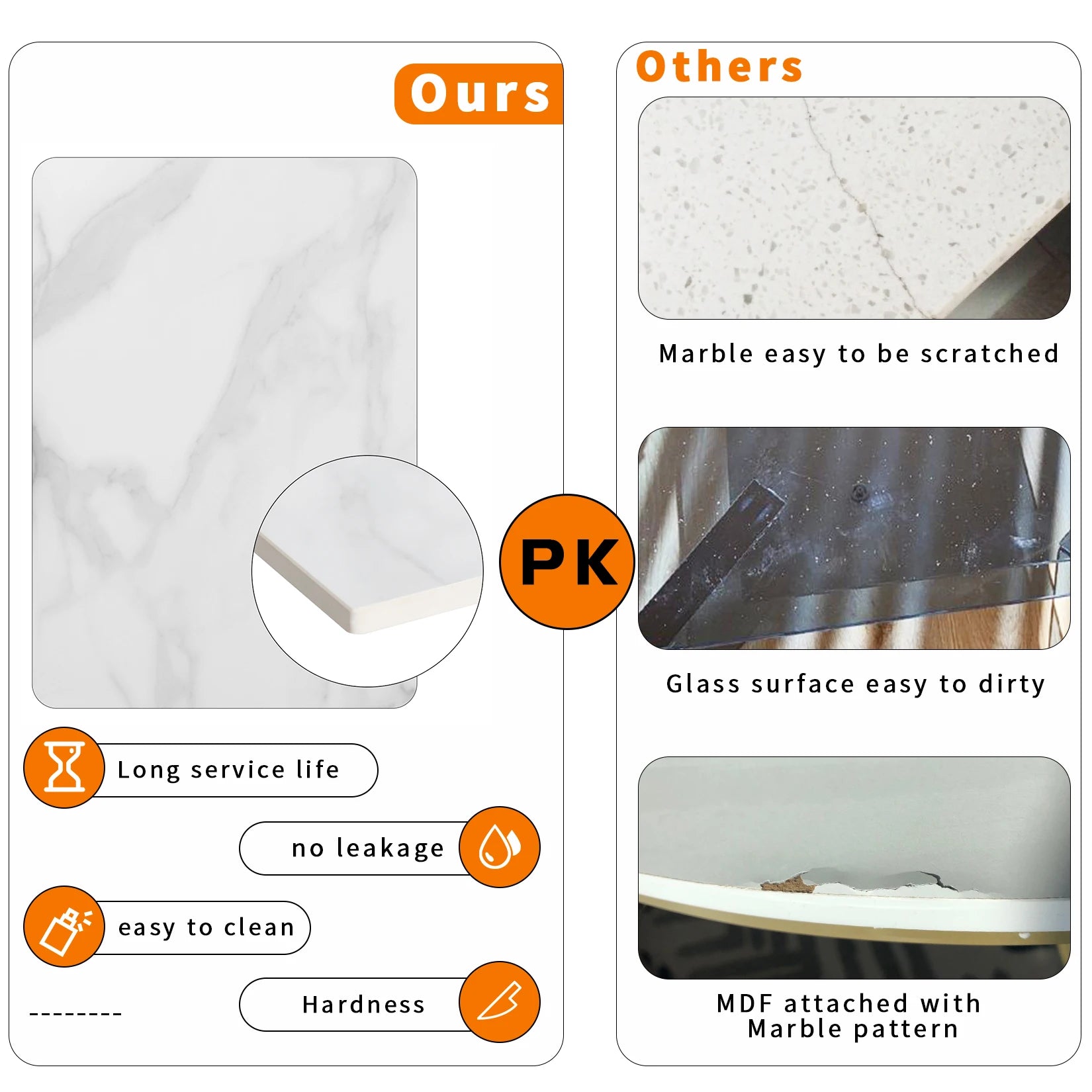 32" Marble Coffee Table