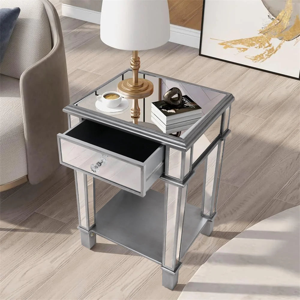 Mirrored Side Table