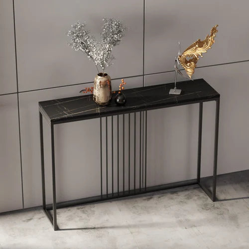 Simple Wall Accent Table Minimalist Design with Space-Saving Build for Entryways and Small Spaces