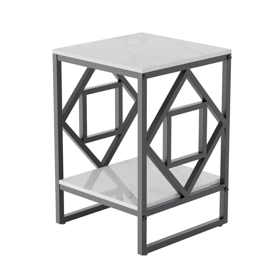 2-Tier Coffee Table Modern Design with Spacious Storage and Durable Frame for Living Rooms