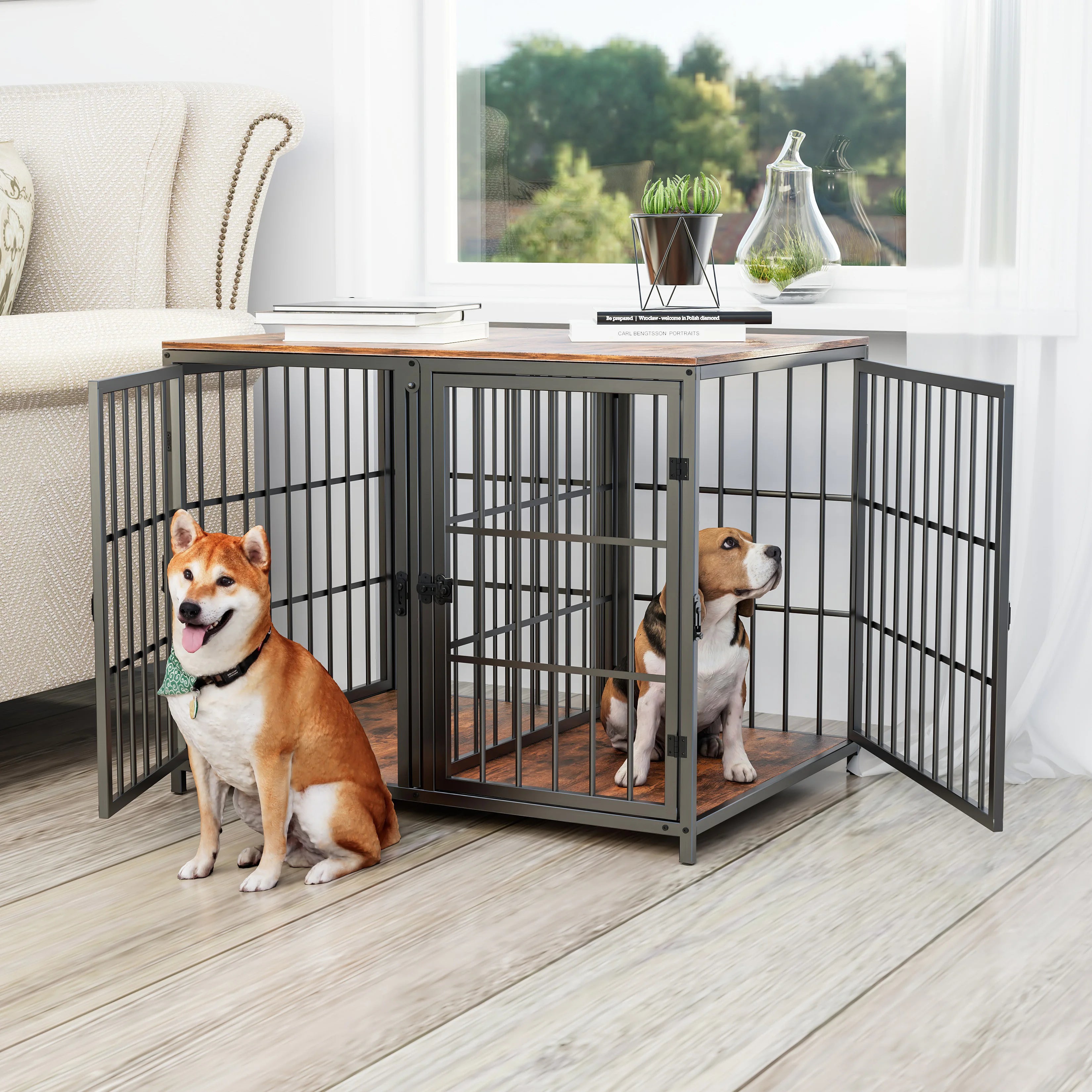 Heavy Duty Dog House Table with Durable Construction and Multi-Functional Design for Pets and Home