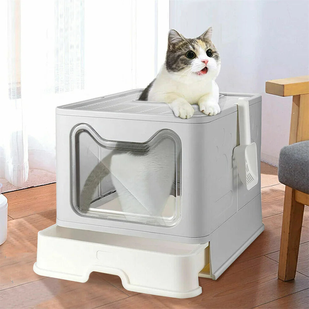 Easy Clean Cat Litter Box Hassle-Free Design for Quick and Convenient Maintenance