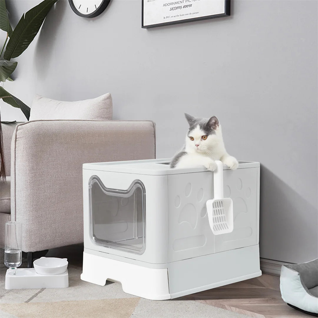 Modern Cat Litter Box Stylish and Hygienic Design for Easy Cleaning