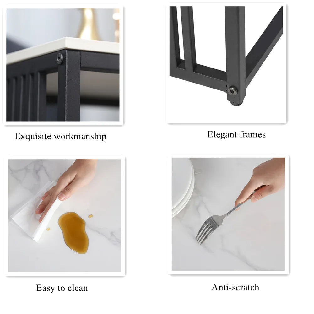Luxury Marble End Table Premium Stone Top with Stylish Base for Sophisticated Living Rooms