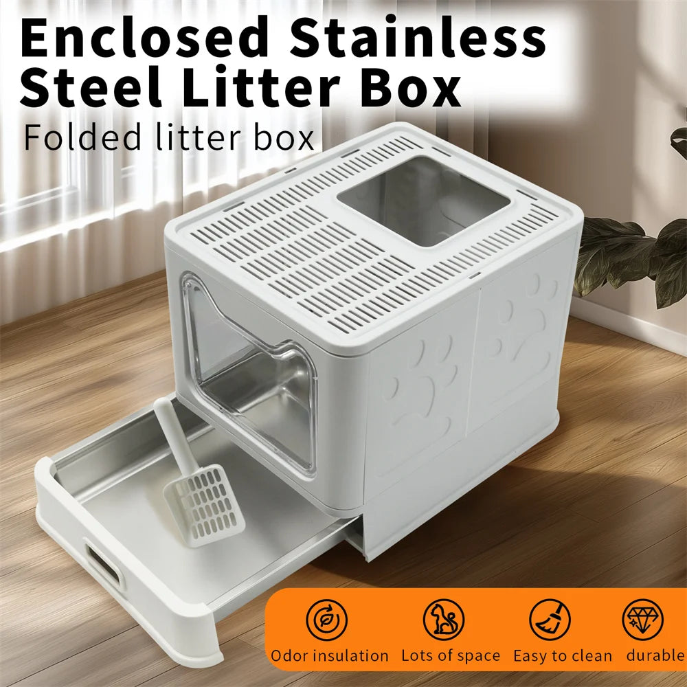 Stainless Steel Cat Litter Box Durable Hygienic and Easy to Clean