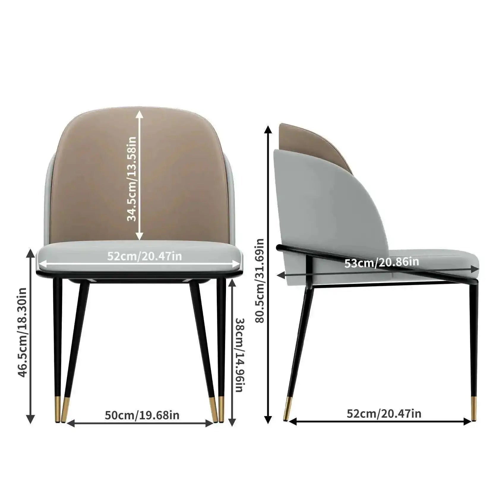 Luxury Microfiber Dining Chairs Soft Upholstered Seating with Sturdy Frame for Elegant Comfort