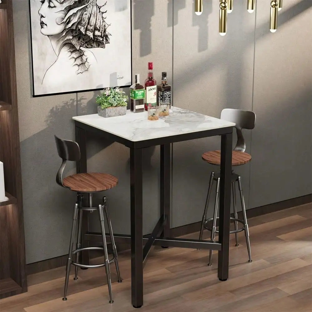 42" Marble Top Bar Table