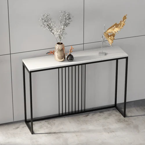 Simple Wall Accent Table Minimalist Design with Space-Saving Build for Entryways and Small Spaces