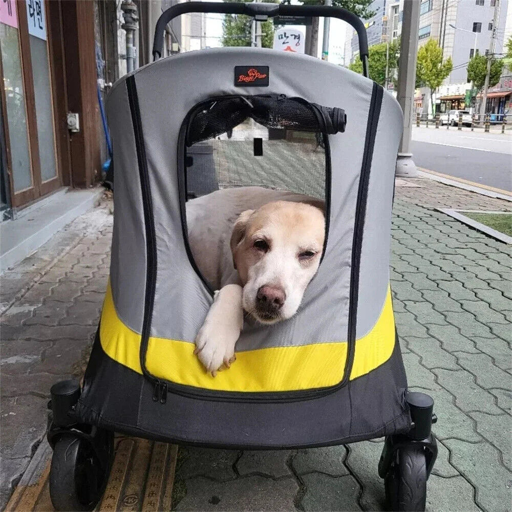 Foldable Dog Stroller Lightweight Portable Travel Carrier with Durable Frame for Small to Medium Dogs