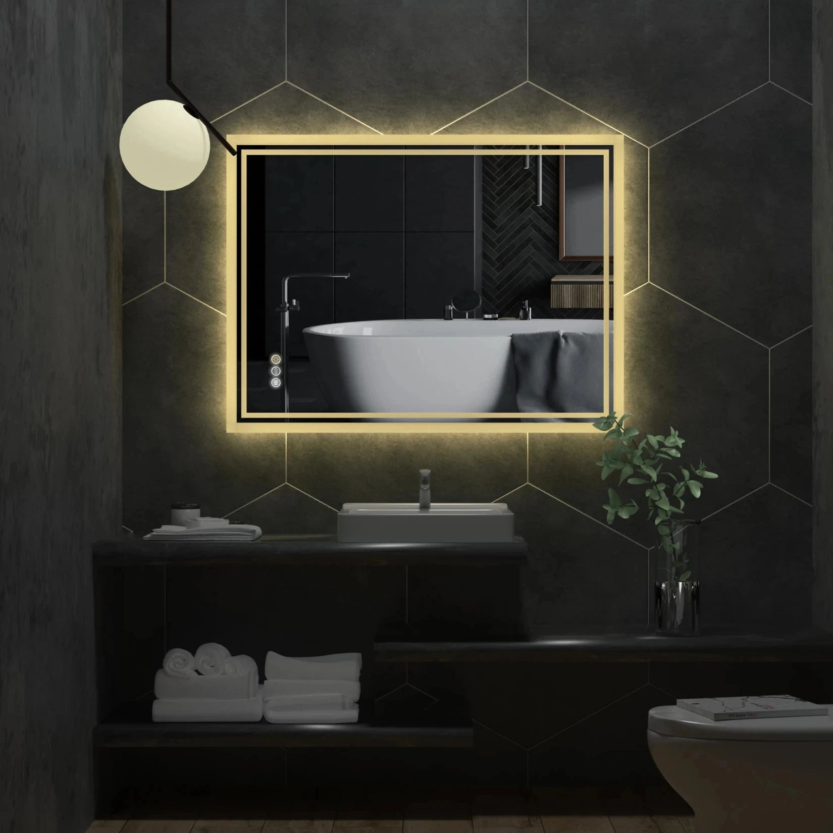 Anti-Fog Backlit Bathroom Mirror with LED Lighting and Clear Reflection for Modern Bathrooms