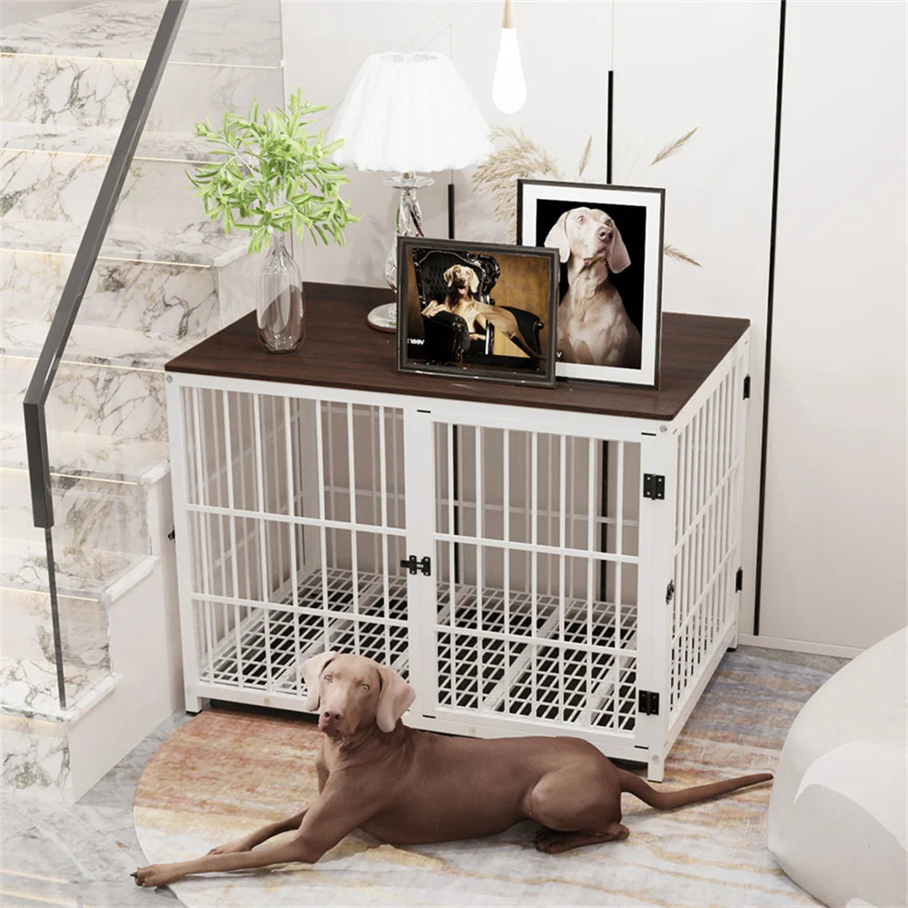 Luxury Wooden Dog Crate with Elegant Design and Durable Build for Stylish Pet Owners