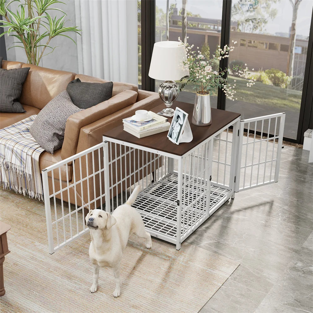 Luxury Wooden Dog Crate with Elegant Design and Durable Build for Stylish Pet Owners