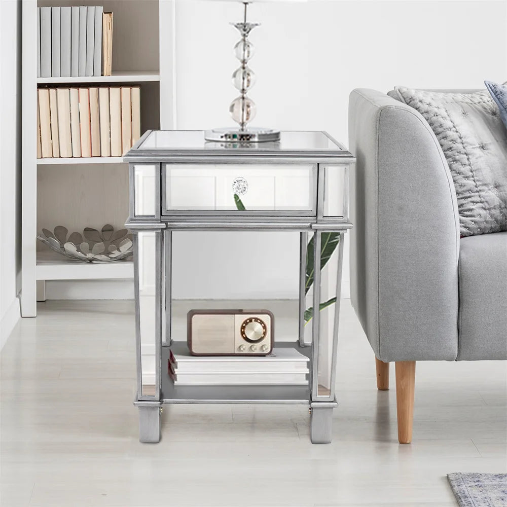 Mirrored Side Table