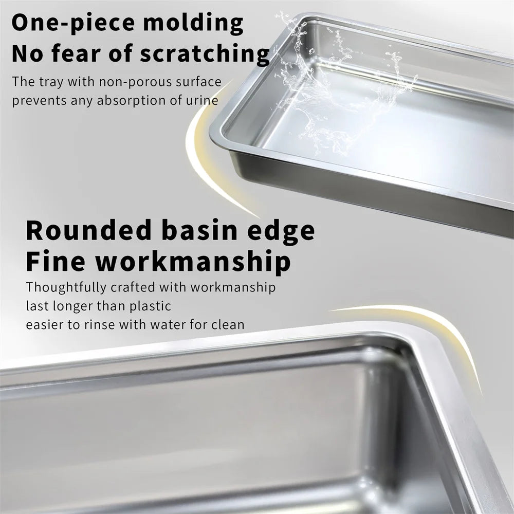 Stainless Steel Cat Litter Box Durable Hygienic and Easy to Clean