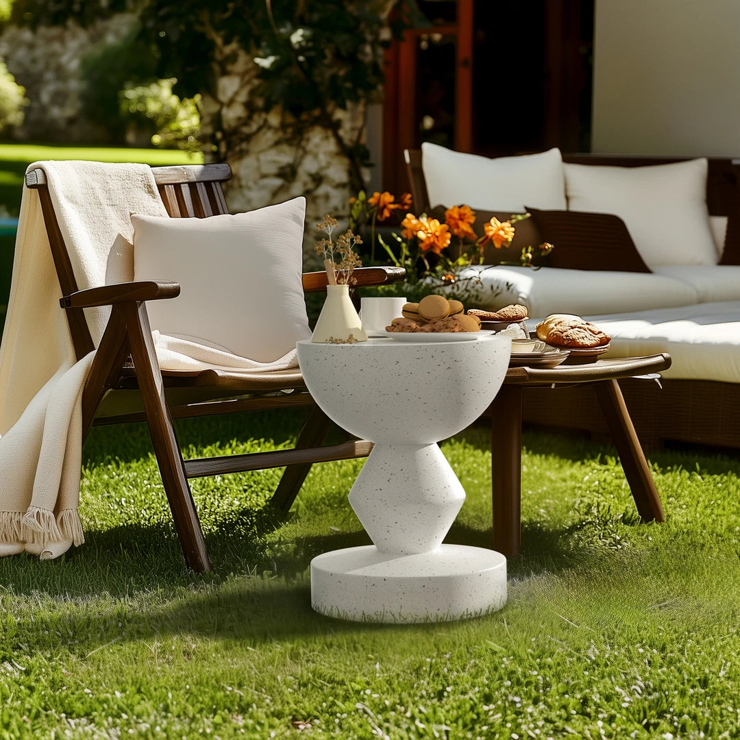 Faux Terrazzo Side Table