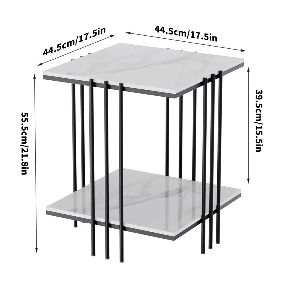 Marble Side Table Elegant Design with Durable Stone Top and Sturdy Frame for Living Rooms