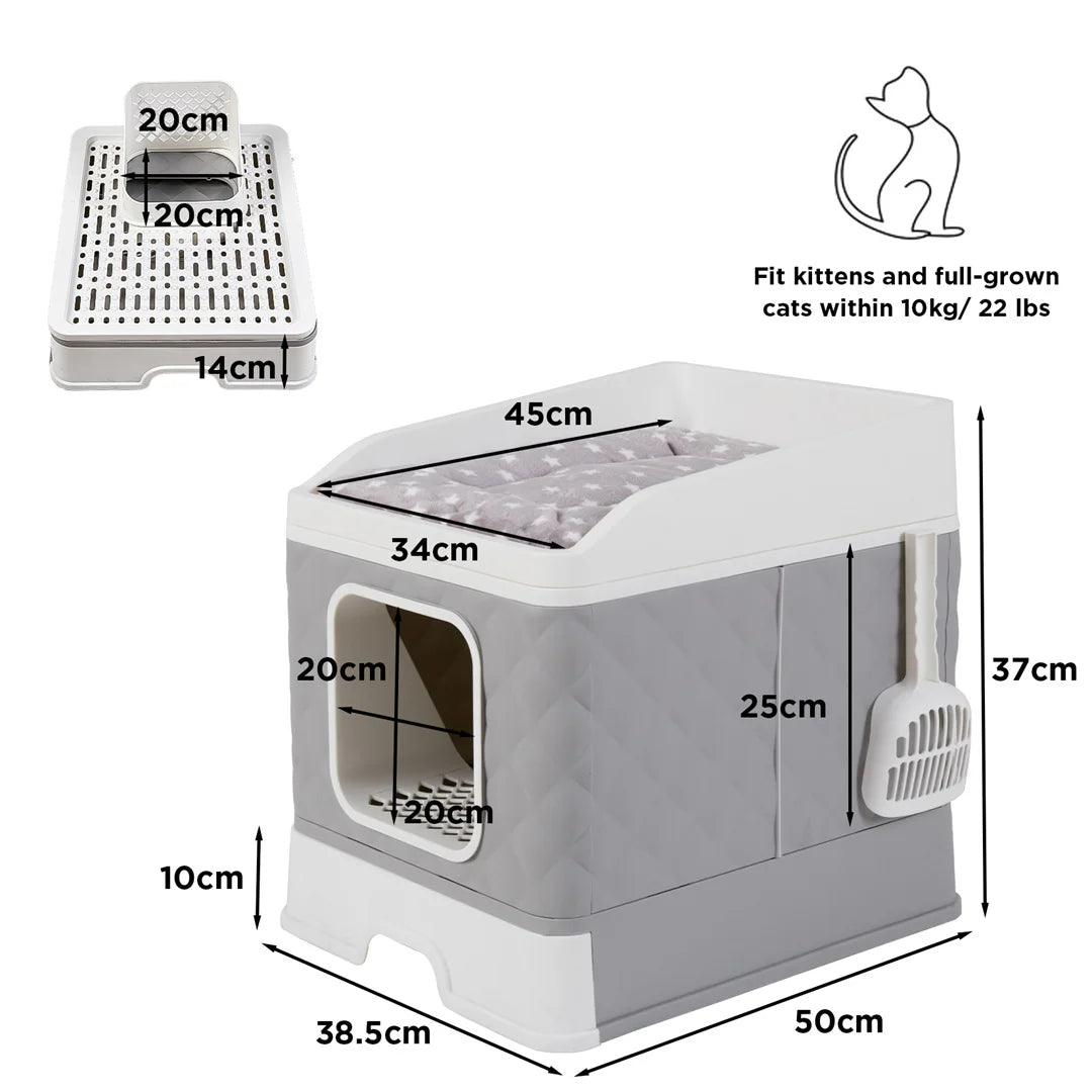 Modern Cat Litter Box Stylish and Hygienic Design for Easy Cleaning