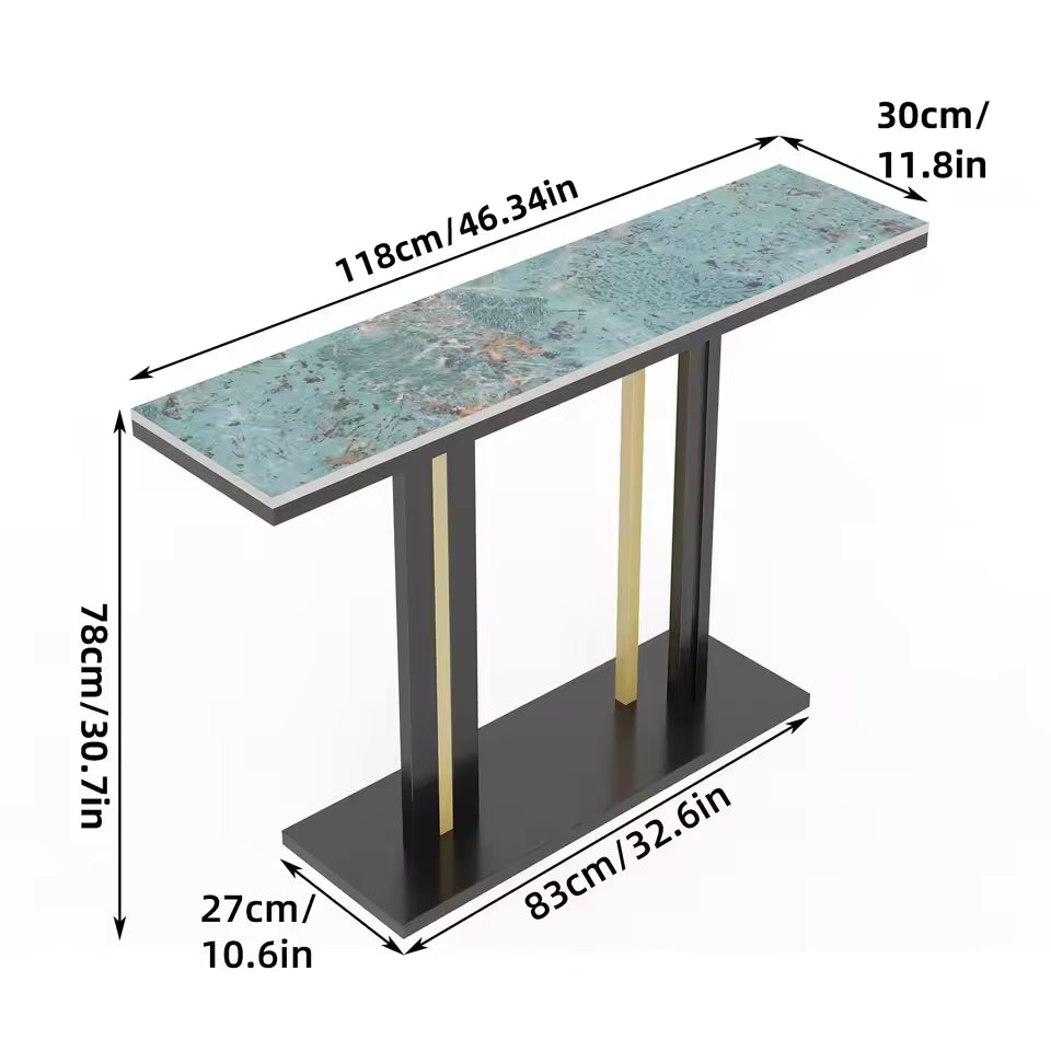 Luxury Slate Console Table Elegant Stone Surface with Sturdy Frame for Sophisticated Interiors