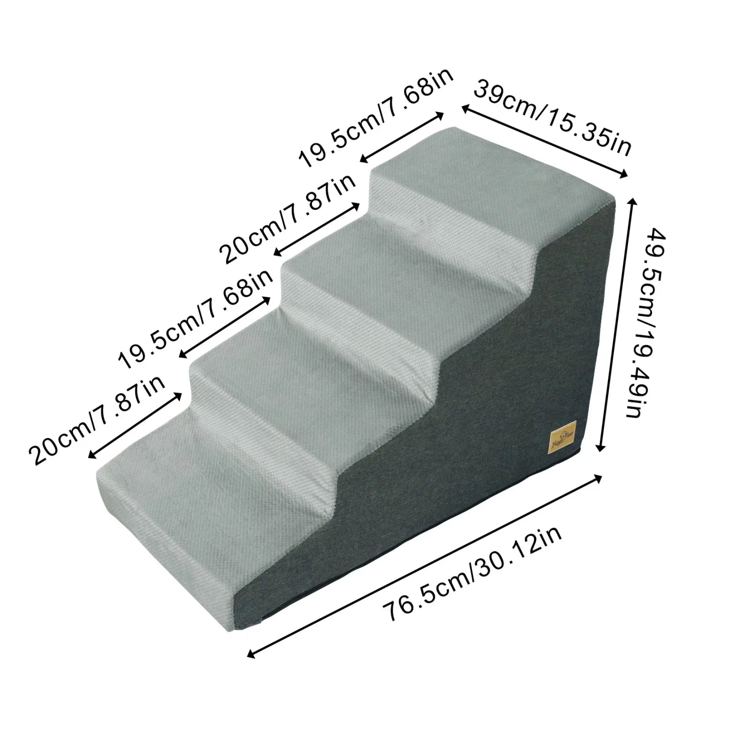 High Density Foam Dog Stairs and Ramps for High Beds and Sofas, Non-Slip Pet Steps with Sofa Bed Ladder Design