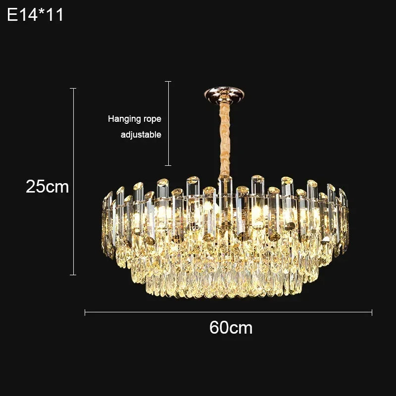 Nordic Gold Crystal Chandelier