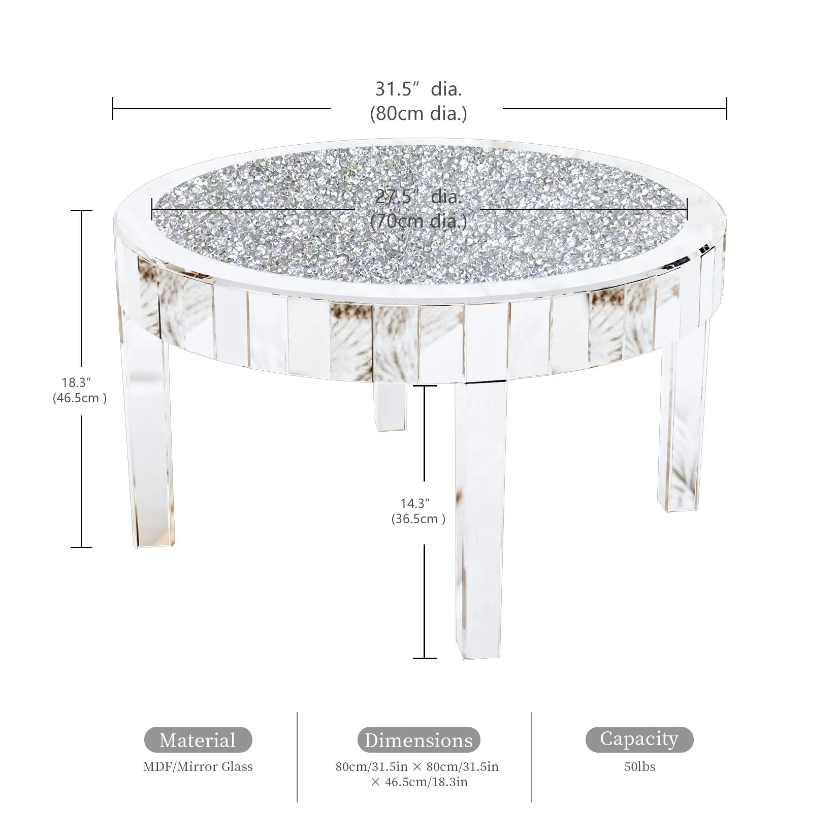 Mirrored Coffee Table